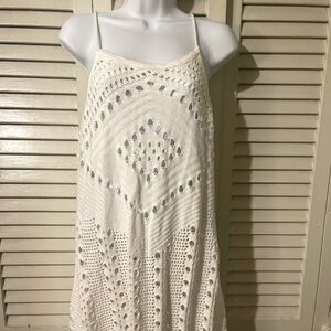 Aerie Crochet Halter Midi Dress